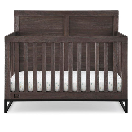 Simmons Kids Foundry 6-in-1 Convertible Baby Crib in Rustic Grey