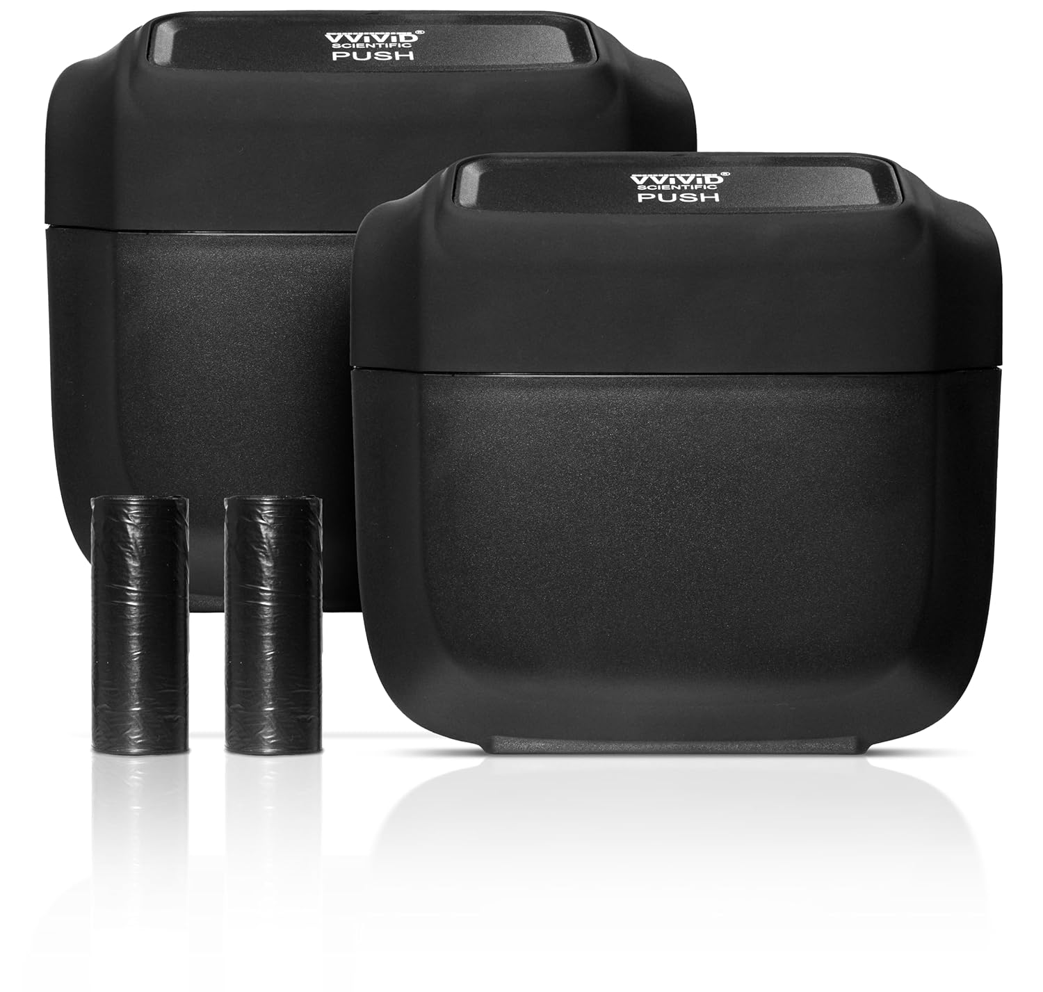 VViViD Car Trash Cans, Pack of 2 with 60 Bags - Clip-On Convenience