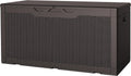 100 Gallon Resin Deck Box Outdoor Storage - Waterproof Lockable
