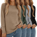 Women Long Sleeve Crew Neck Tee 4-Pack - Everyday Layering Must-Have