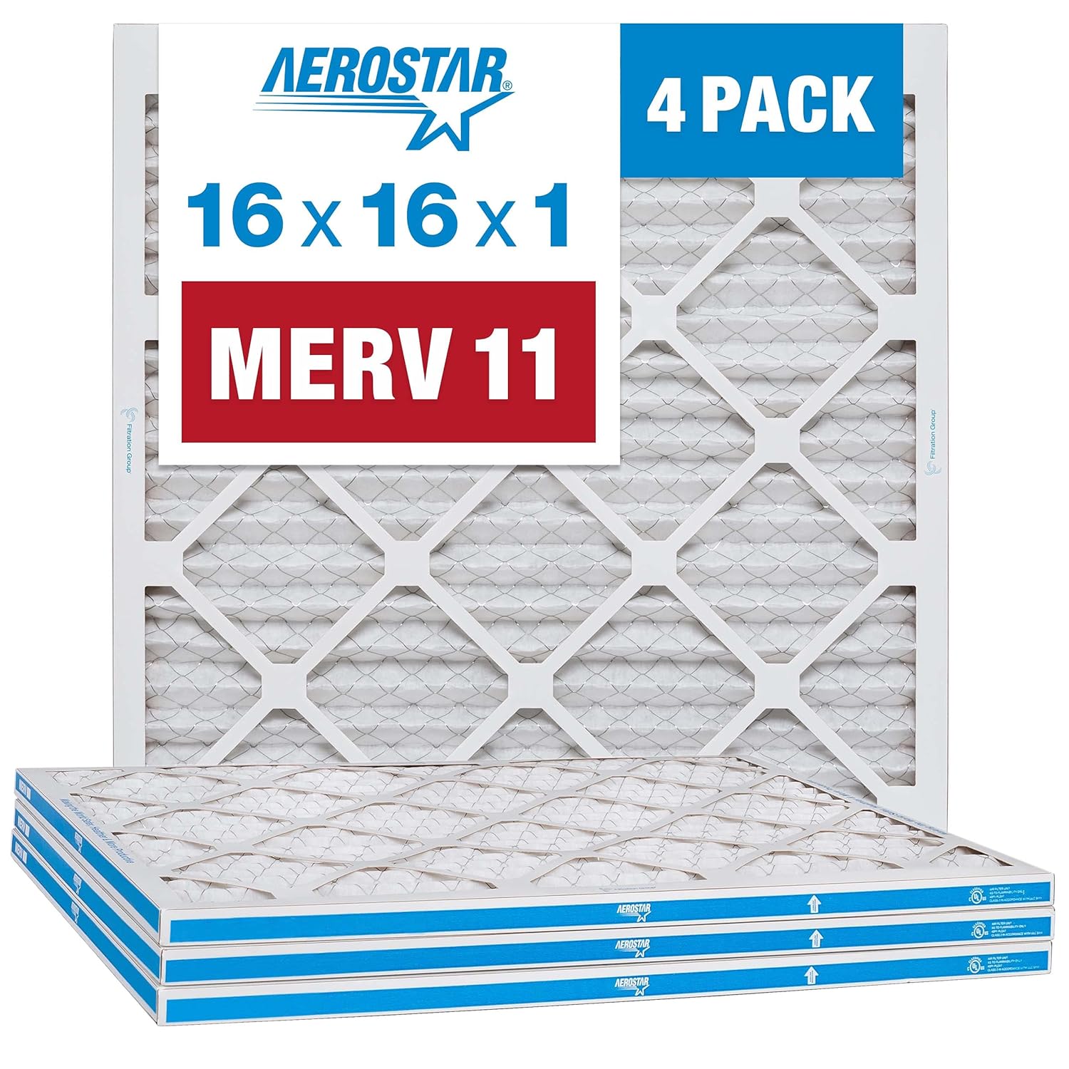 Aerostar 16x16x1 MERV 11 Filters for Cleaner Air Quality