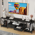 TV Stand with Fabric Drawers for 55 60 65 in TV - Modern Entertainment