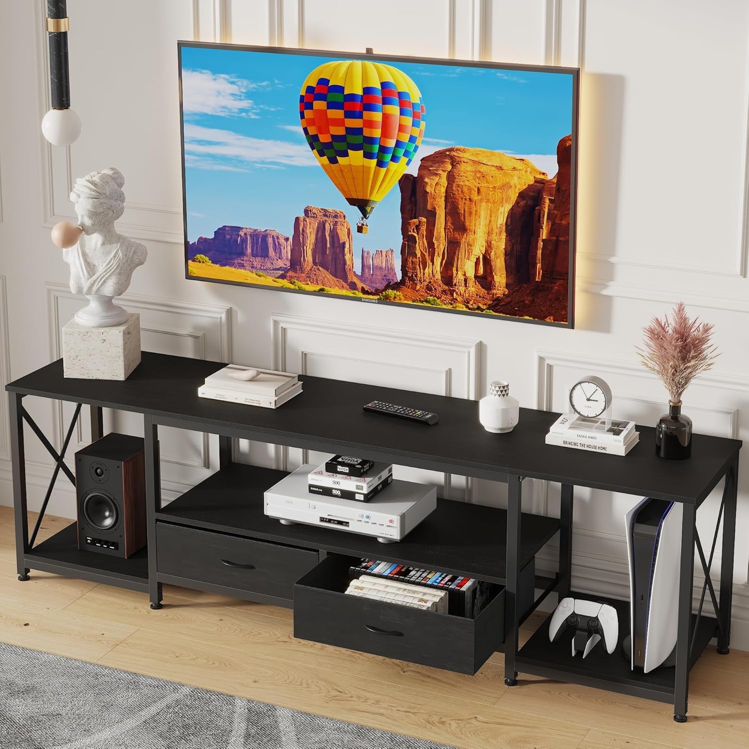GYIIYUO TV Stand for 55 60 65 Inches TV with Drawers
