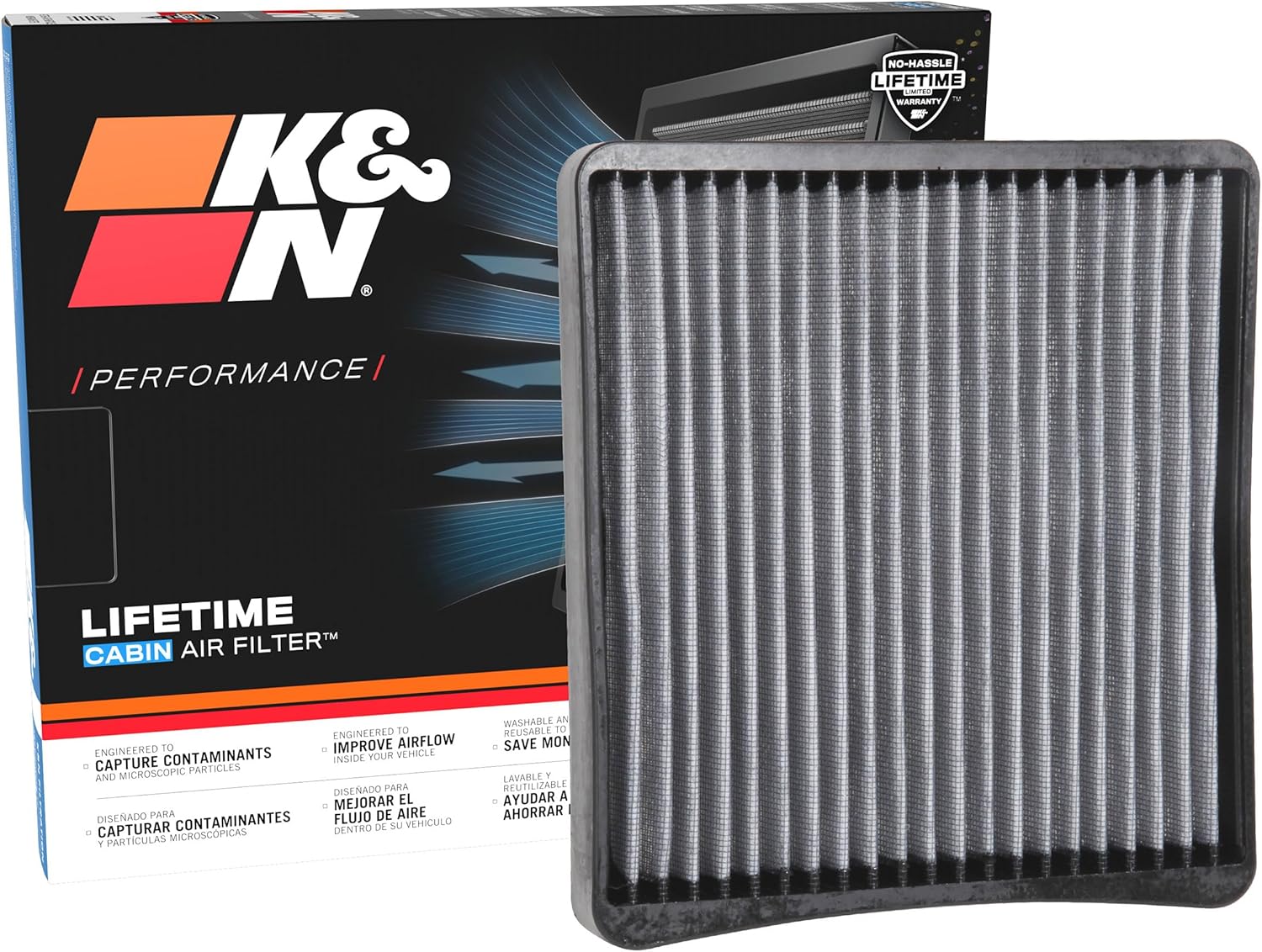 K&N LIFETIME Cabin Air Filter for 2016-2024 JEEP/RAM Models