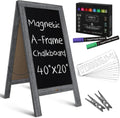 40x20 Solid Wood A Frame Chalkboard Gray - Double-Sided Magnetic