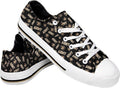 FOCO NCAA Team Logo Repeat Print Low Top Canvas Sneakers - Fan Style
