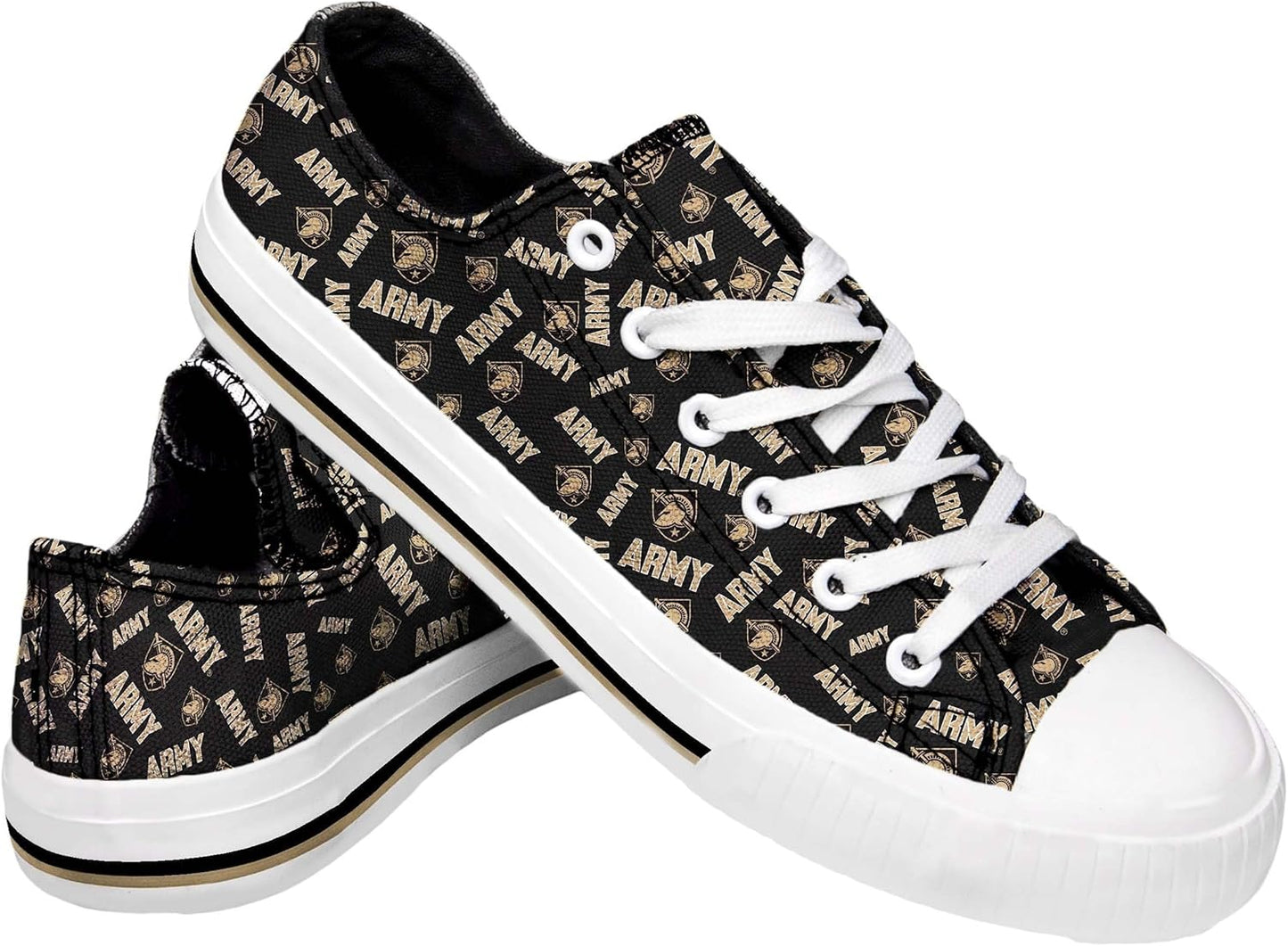 FOCO Women's NCAA College Team Logo Low Top Canvas Sneakers