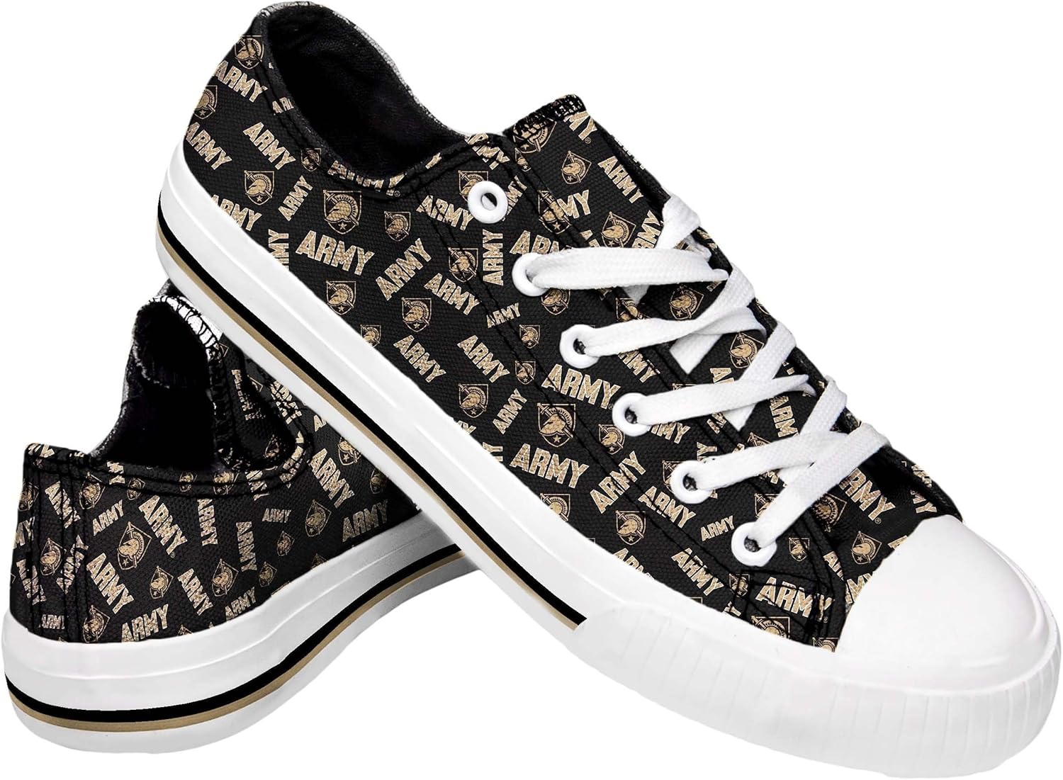 FOCO Women's NCAA College Team Logo Low Top Canvas Sneakers