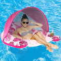 Pool Float with Canopy and Cup Holder - XL Pool Chair Lounge Float