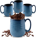 Hasense Coffee Mugs Set of 4, 15 Ounce Porcelain Mug Set - Sturdy