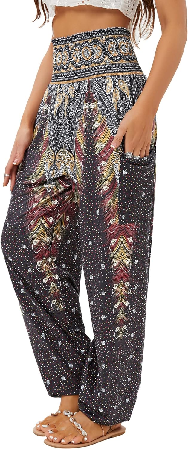 QIANXIZHAN High Waist Harem Pants - Pockets Included!