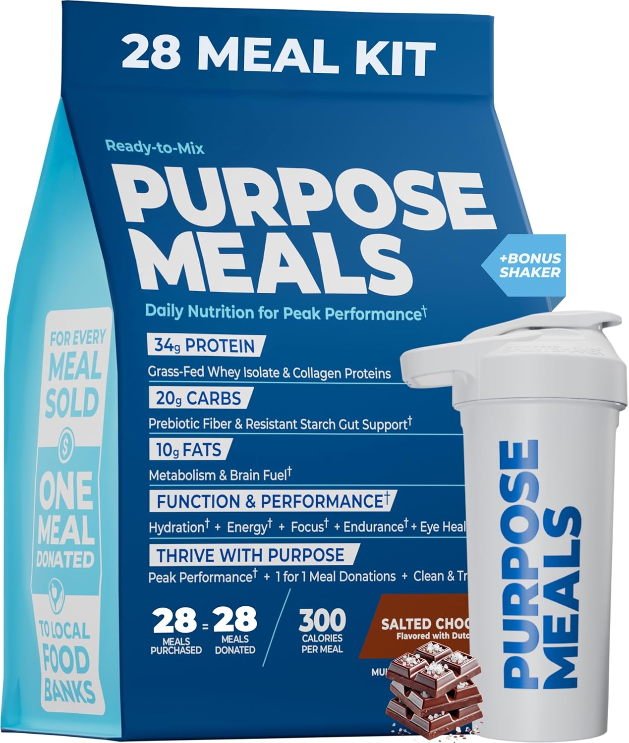 Meal Replacement Shake with Grass Fed Whey & Collagen Peptides