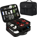 MATEIN Electronics Organizer Travel Case - Double Layer Cable Bag