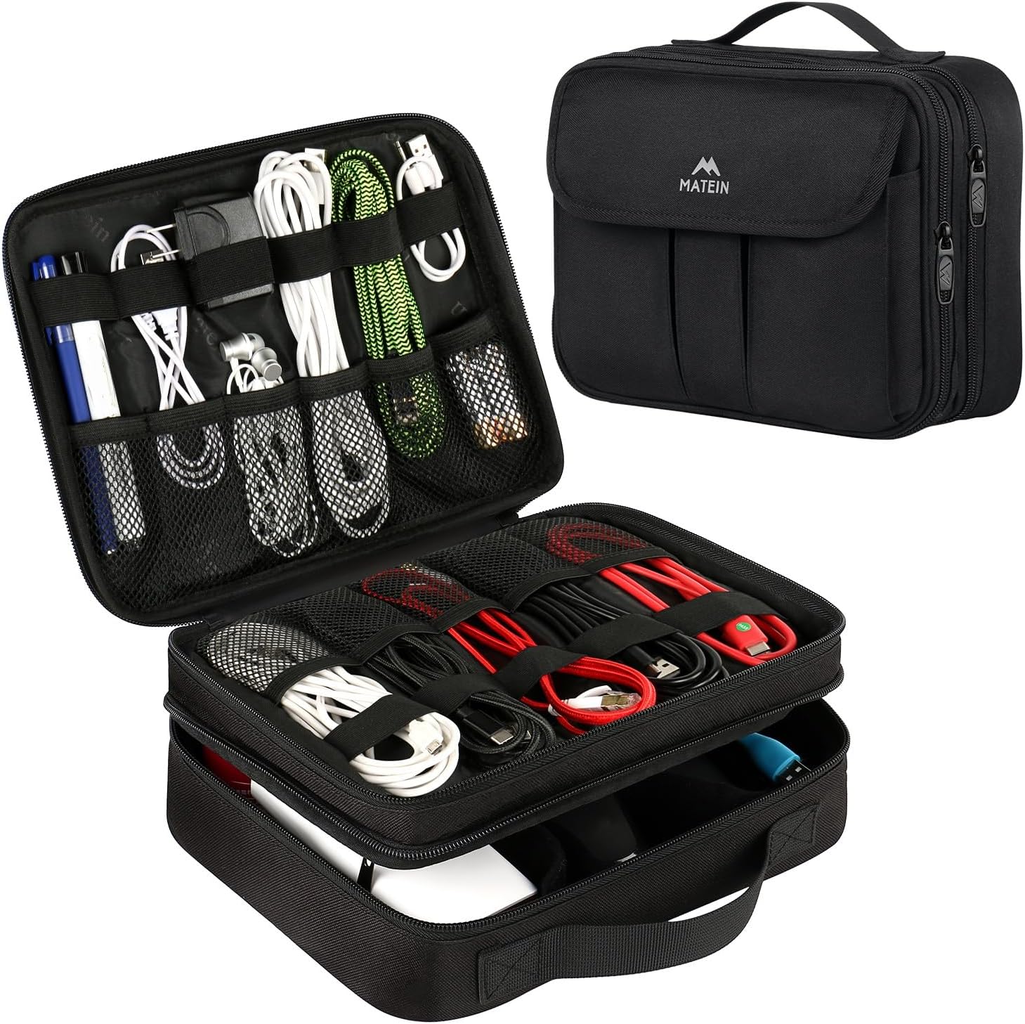 Organize with Ease: Waterproof Double Layer Electronics Organizer