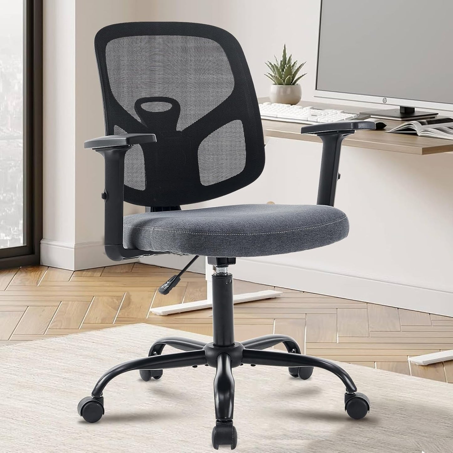 Adjustable Mesh Office Chair for Small Spaces - TOPDRGN