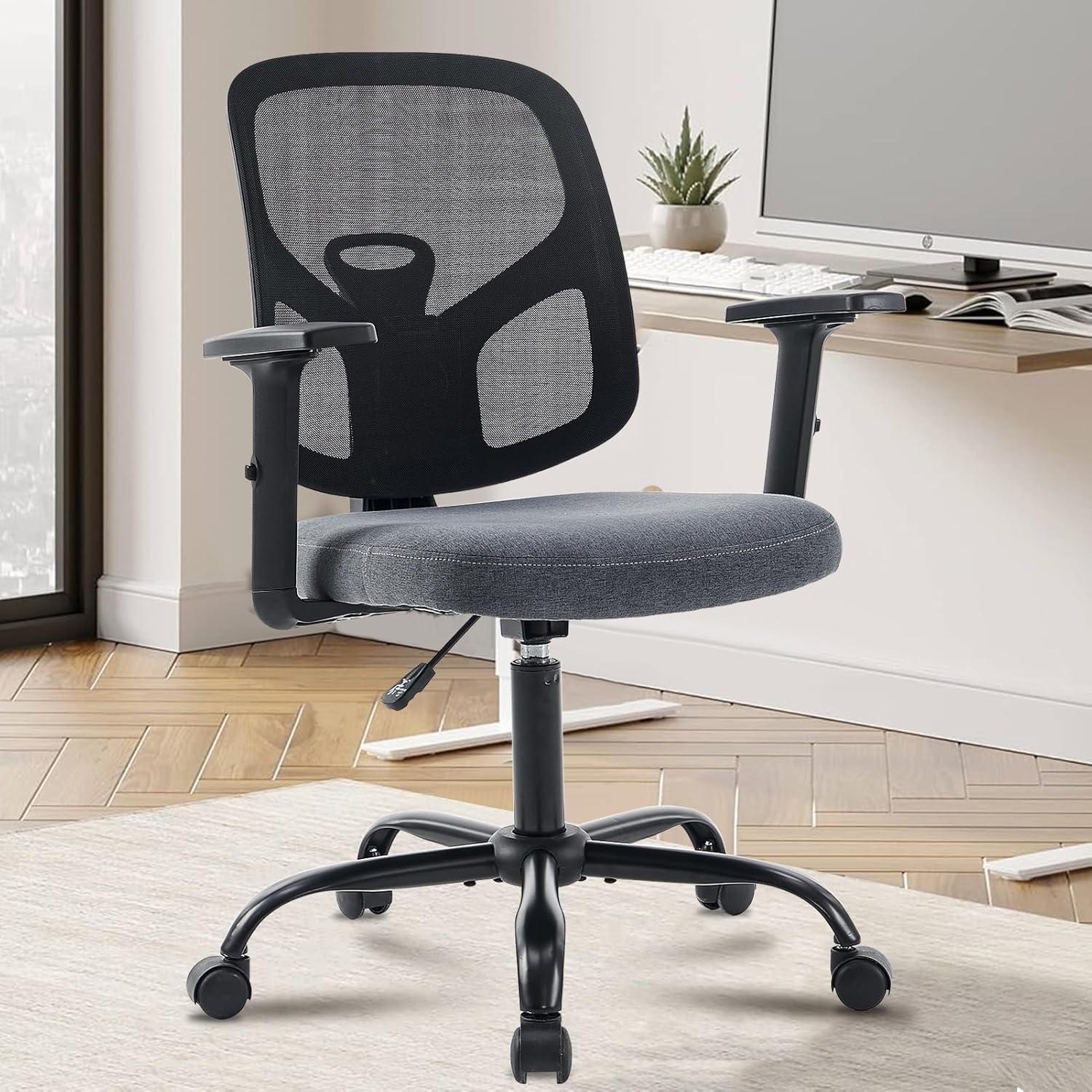 Adjustable Mesh Office Chair for Small Spaces - TOPDRGN