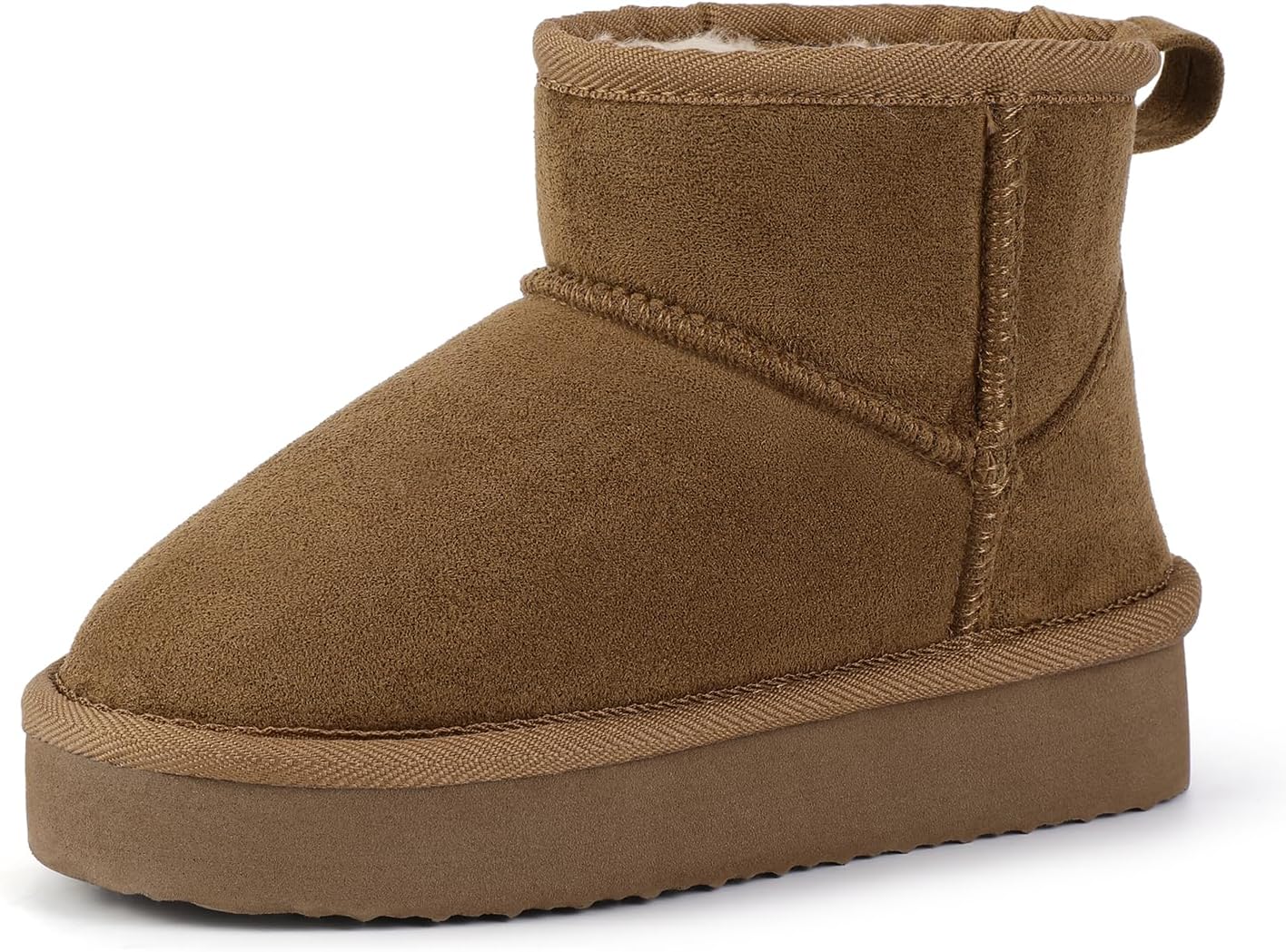 Hehainom Girls Snow Boots for Kids with Faux Fur Lining