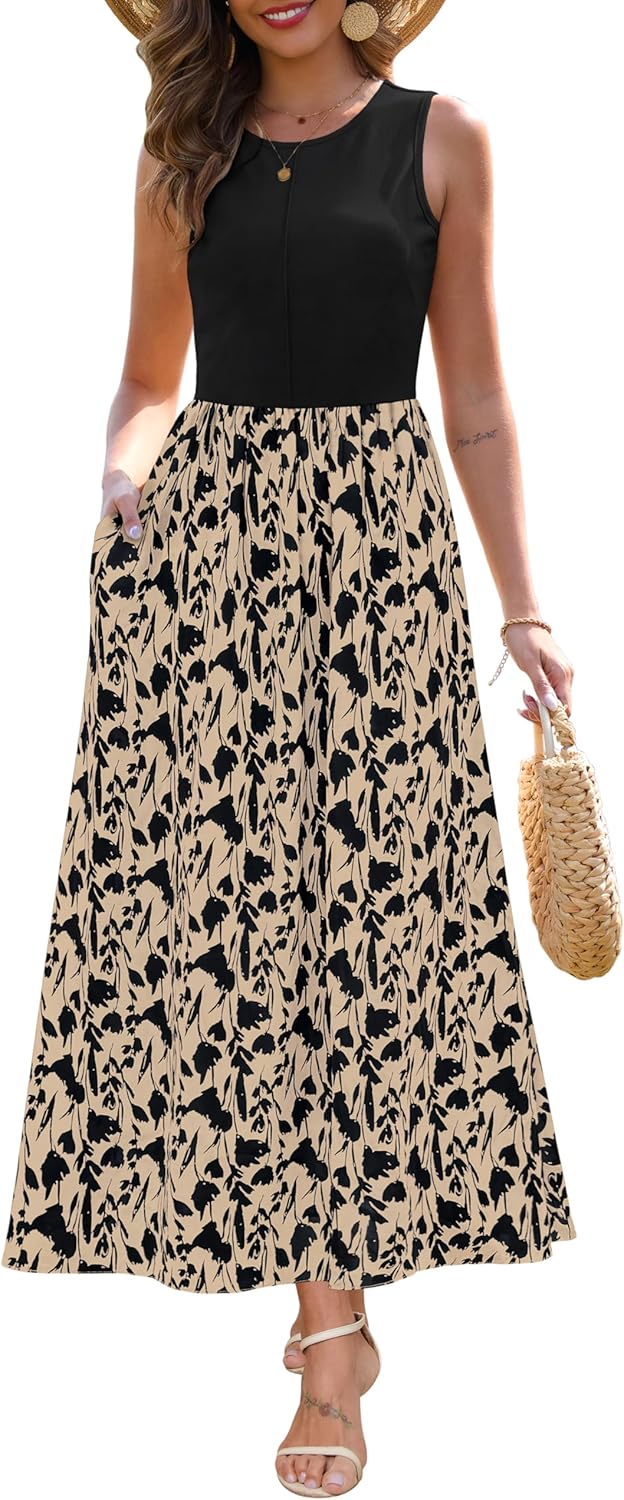 Zattcas Women's Summer Casual Maxi Dress with Pockets and Style