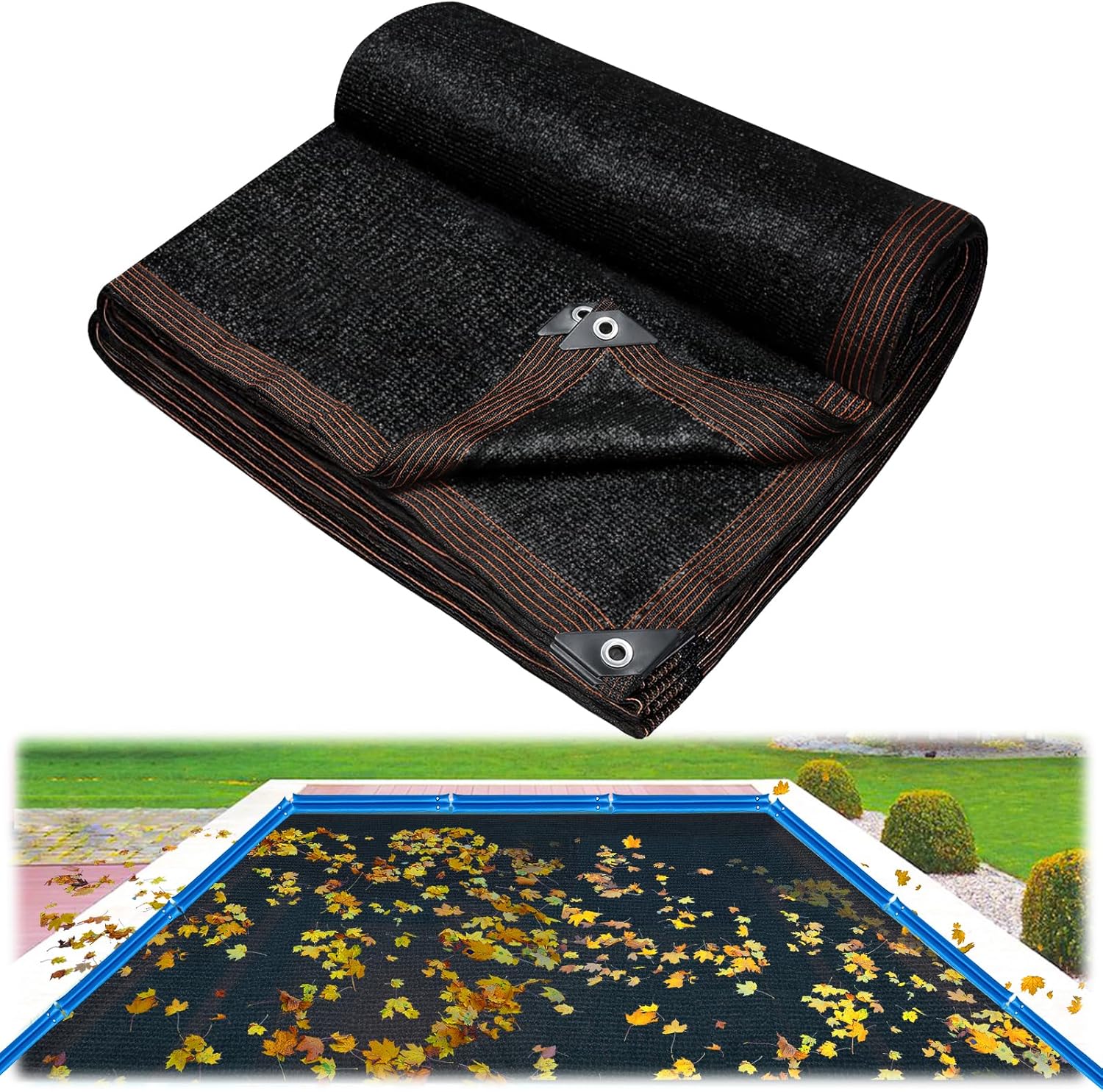 Riare 20x40 FT Pool Leaf Net Cover for Inground Pools