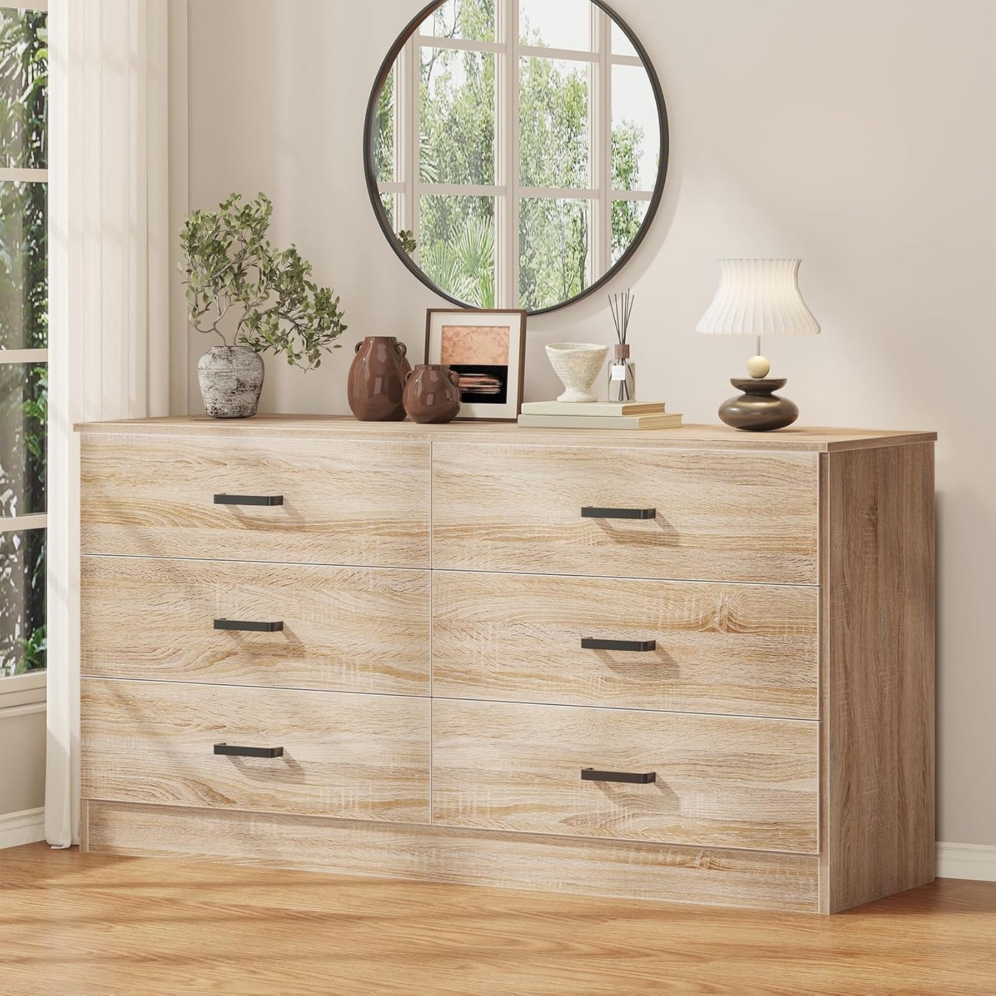 Bigbiglife 6 Drawer Dresser for Bedroom and Living Room Storage