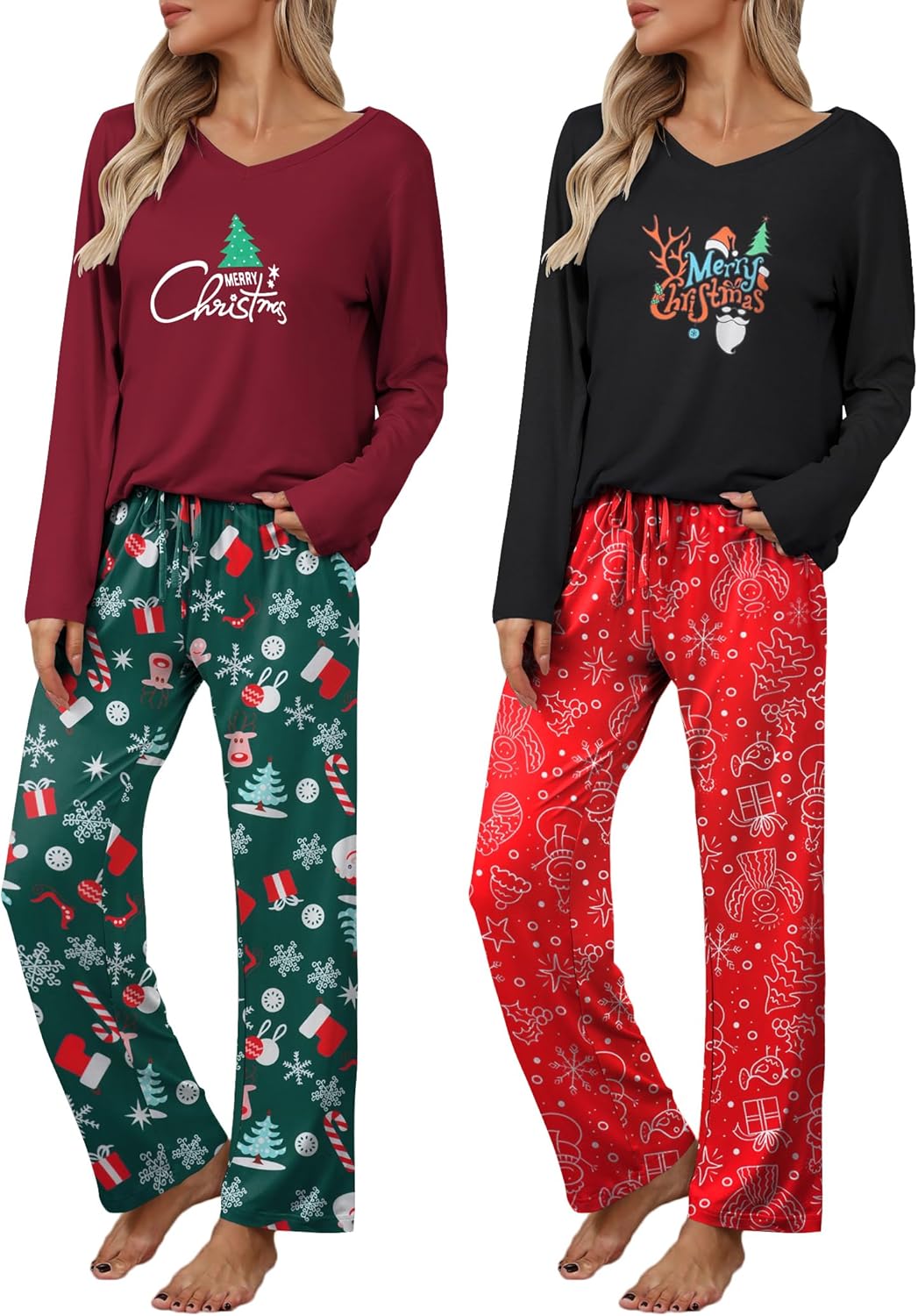 Ekouaer Womens 2 Pack Pajama Set for Ultimate Comfort