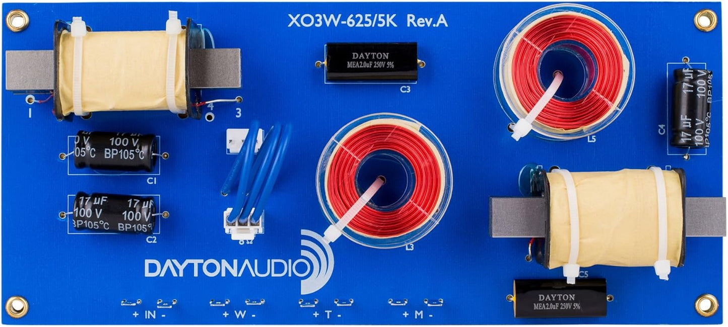 Dayton Audio XO3W-625/5K 3-Way Speaker Crossover Review