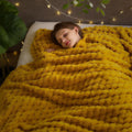 Super Soft King Blanket Mustard Yellow - Premium Silky Flannel Fleece