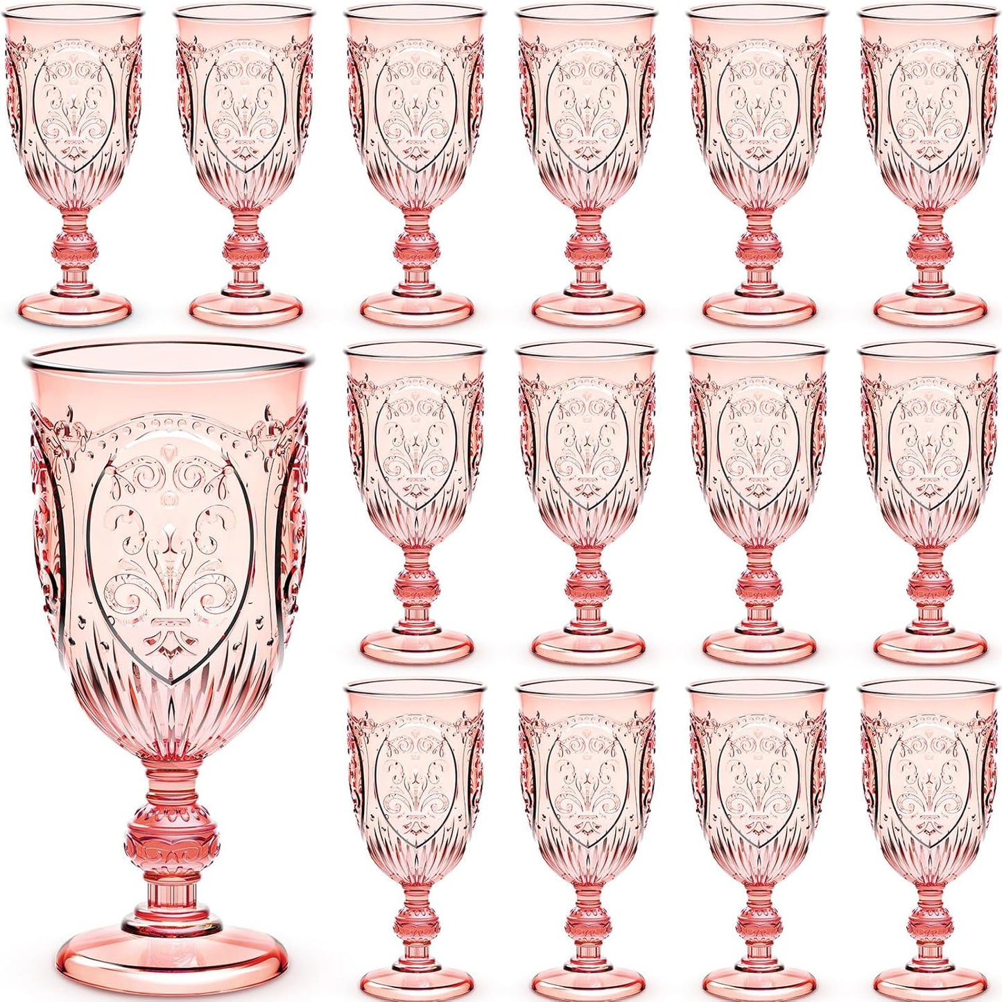 Vintage Plastic Goblets Set of 24 for Elegant Events and Parties
