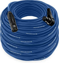 Balanced XLR Cable Male to Right Angle Female - 200 ft Blue - Clean