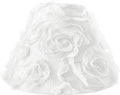 White Floral Rose Lamp Shade - Luxurious Chiffon Rose Design