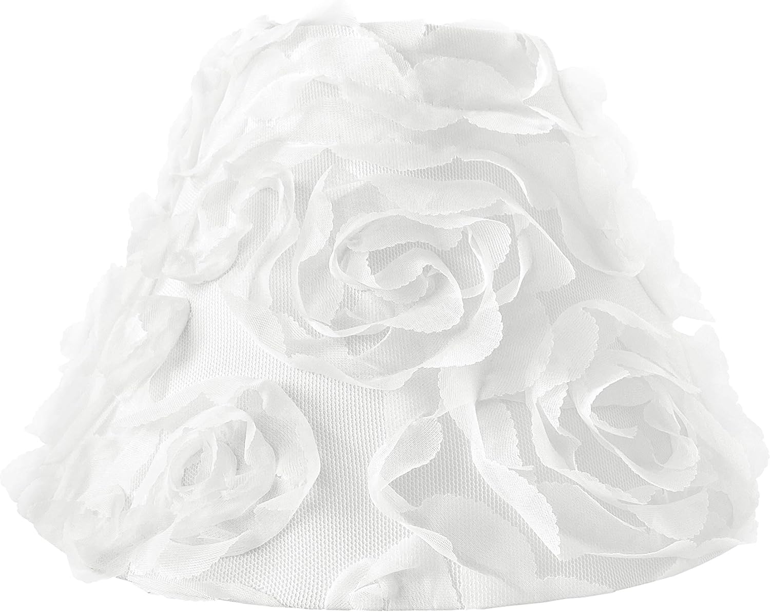 Sweet Jojo Designs White Floral Rose Lamp Shade for Elegance