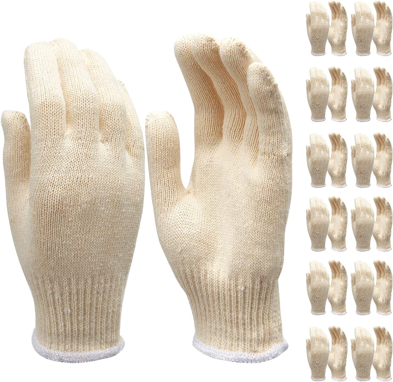Cotton BBQ Gloves Pack of 12 - Heat Liners for Ultimate Safety!
