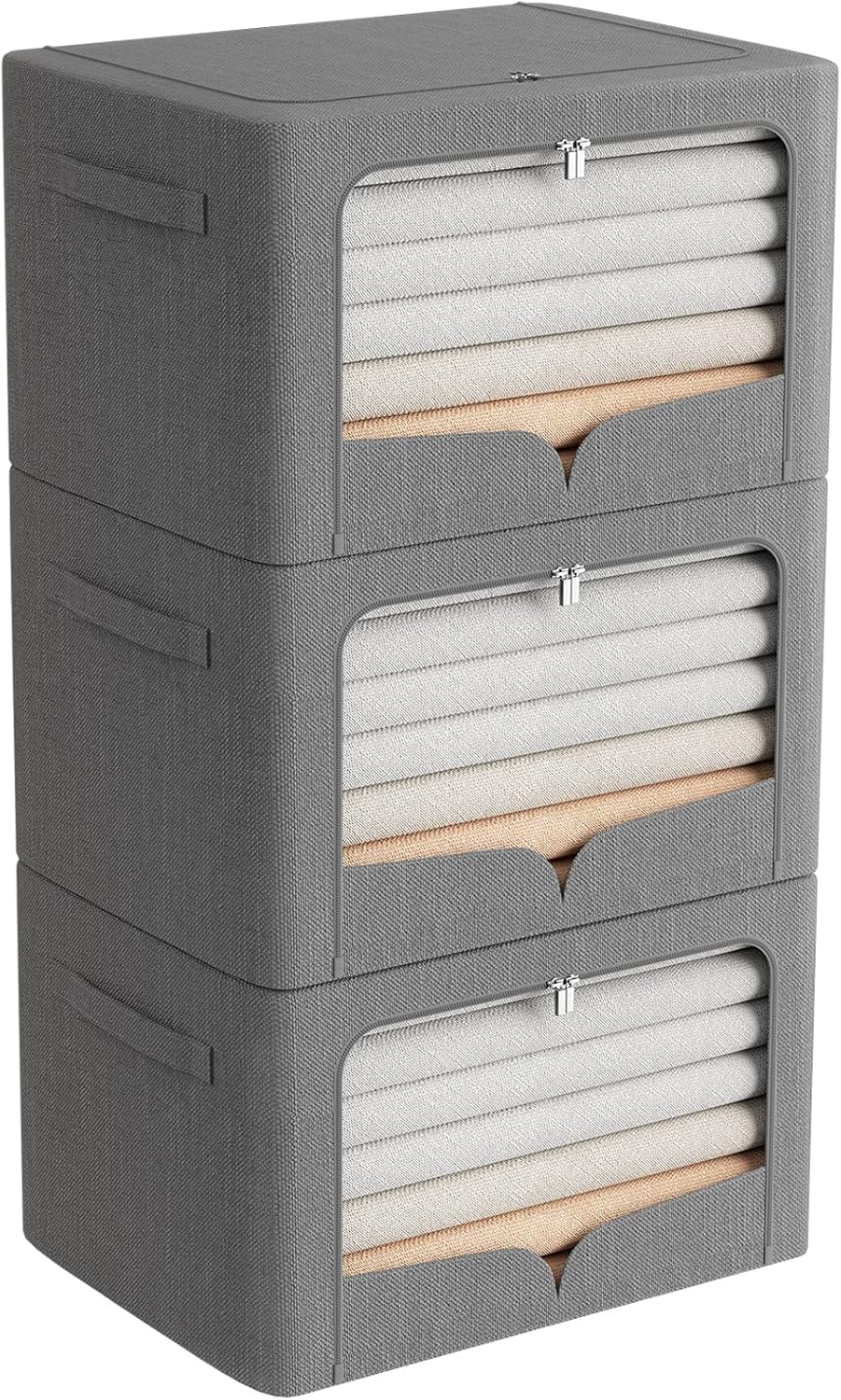 Extra Large Clothes Storage Bins Set of 3 for Organizing