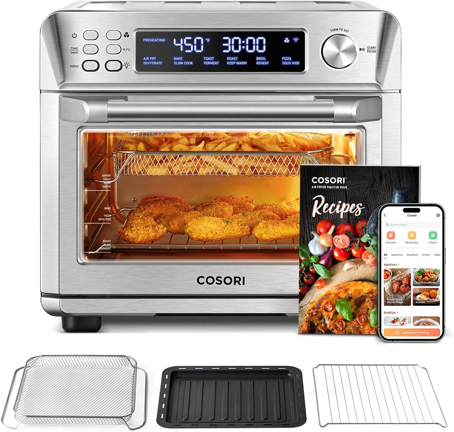 COSORI 12-in-1 Air Fryer Oven: Smart Cooking, 94 Recipes