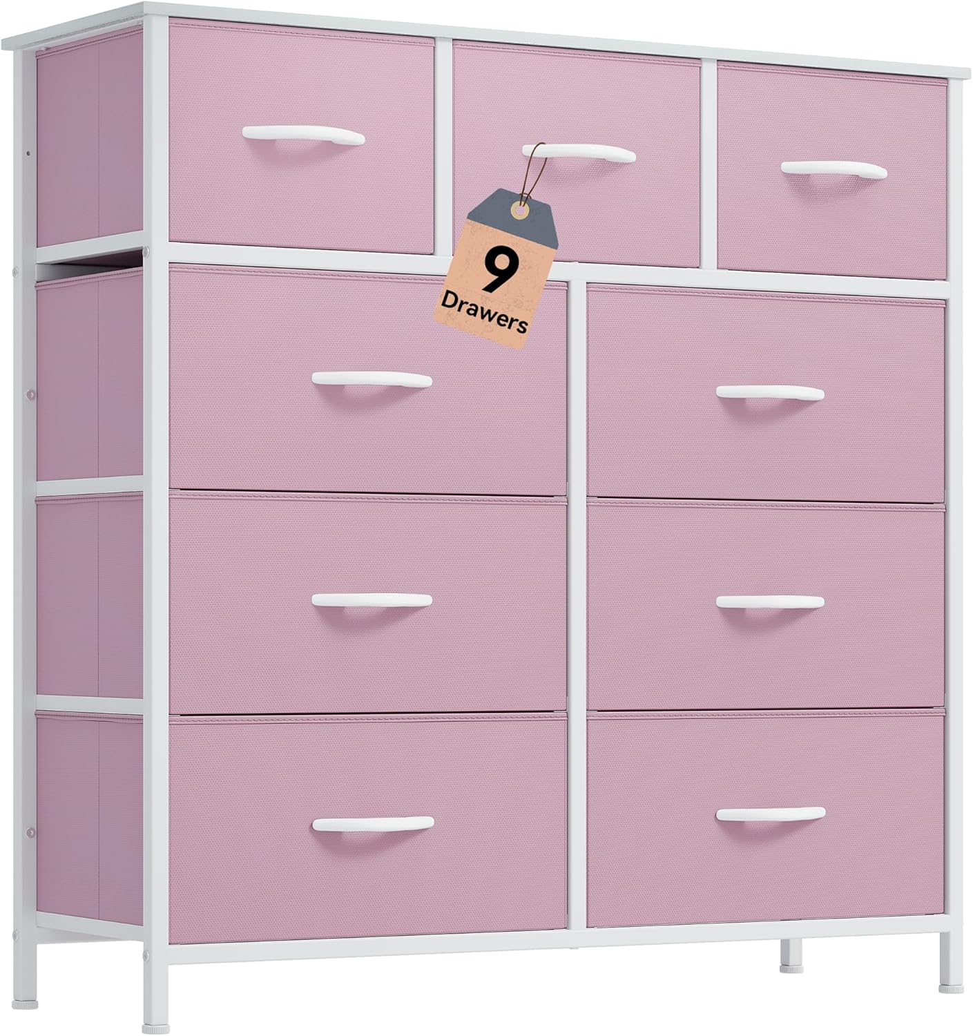 DWVO Dresser with 9 Drawers - Stylish Storage Organizer Unit
