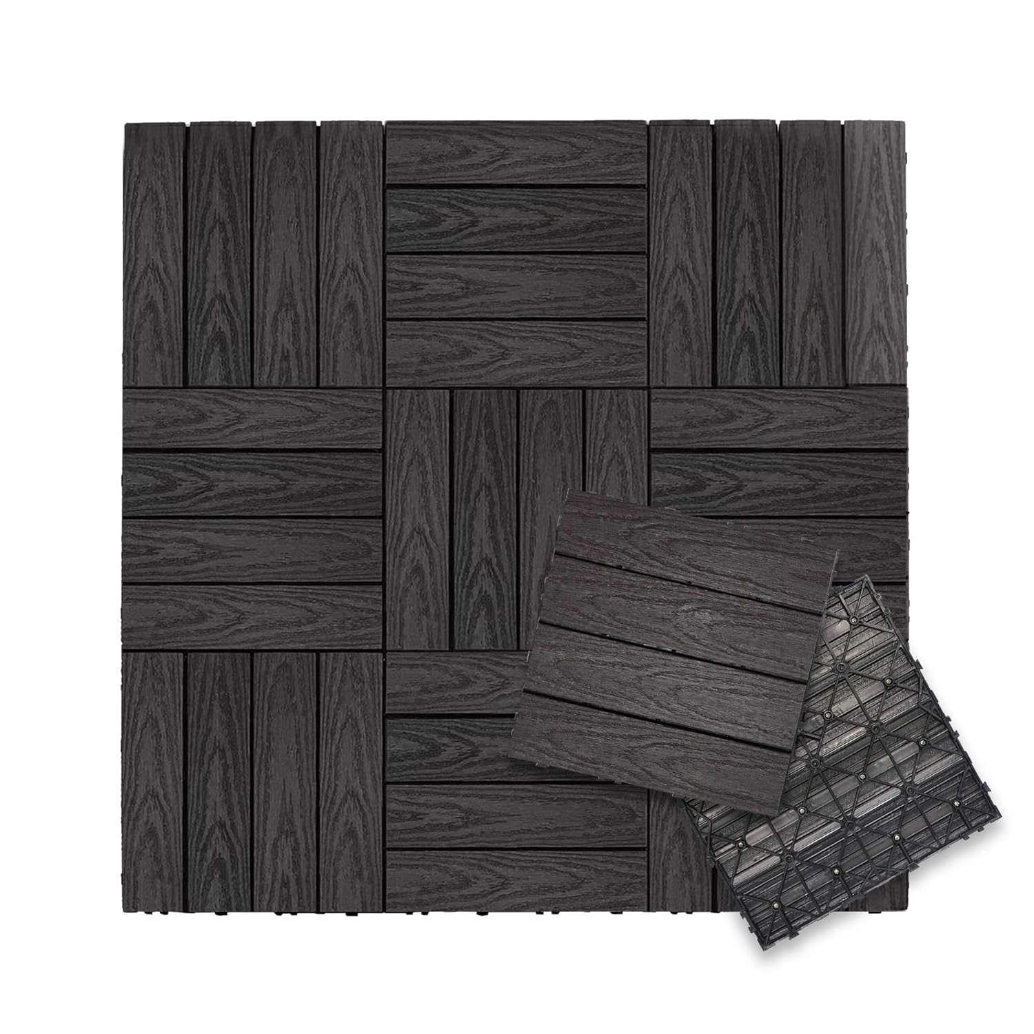 NewTechWood UltraShield Naturale Composite Deck Tiles for Outdoors