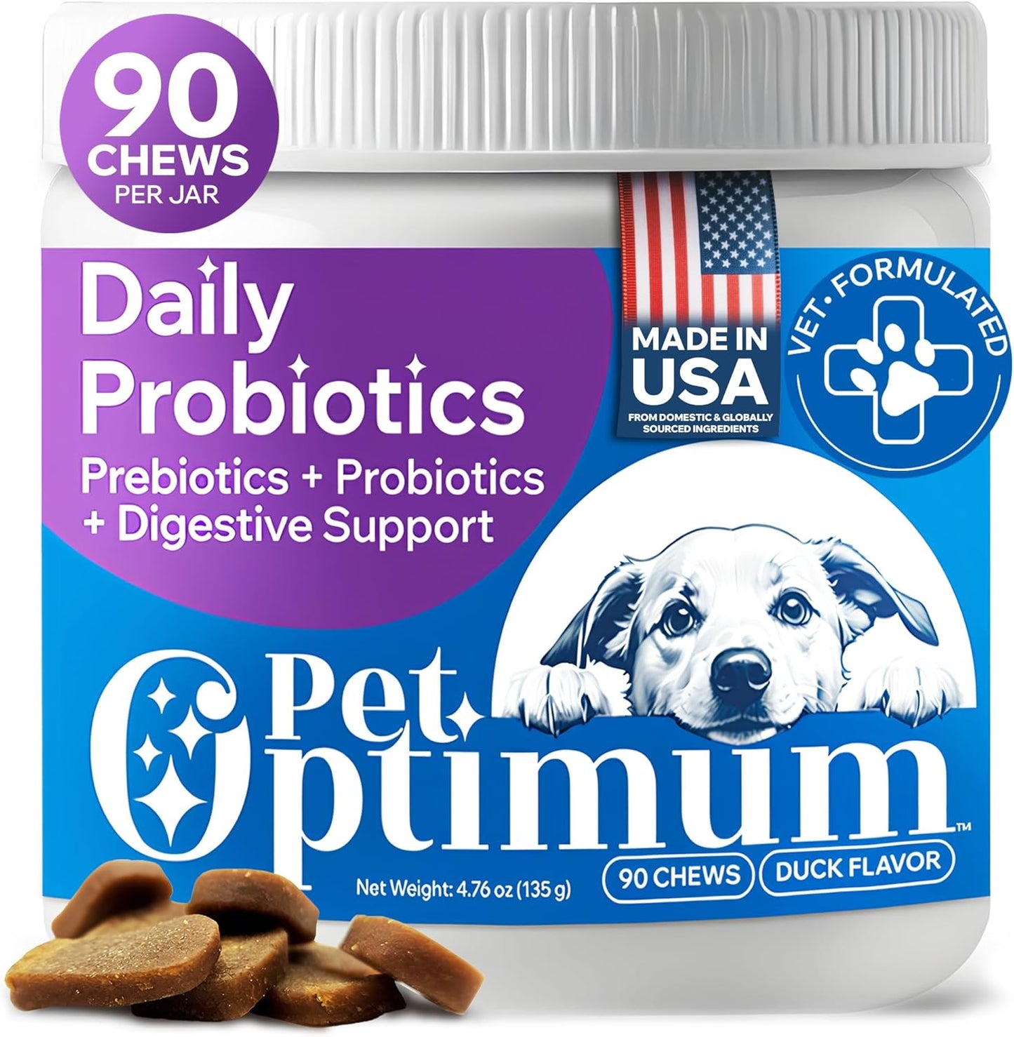 Dog Probiotics for Yeast and Itchy Skin by PETOPTIMUM