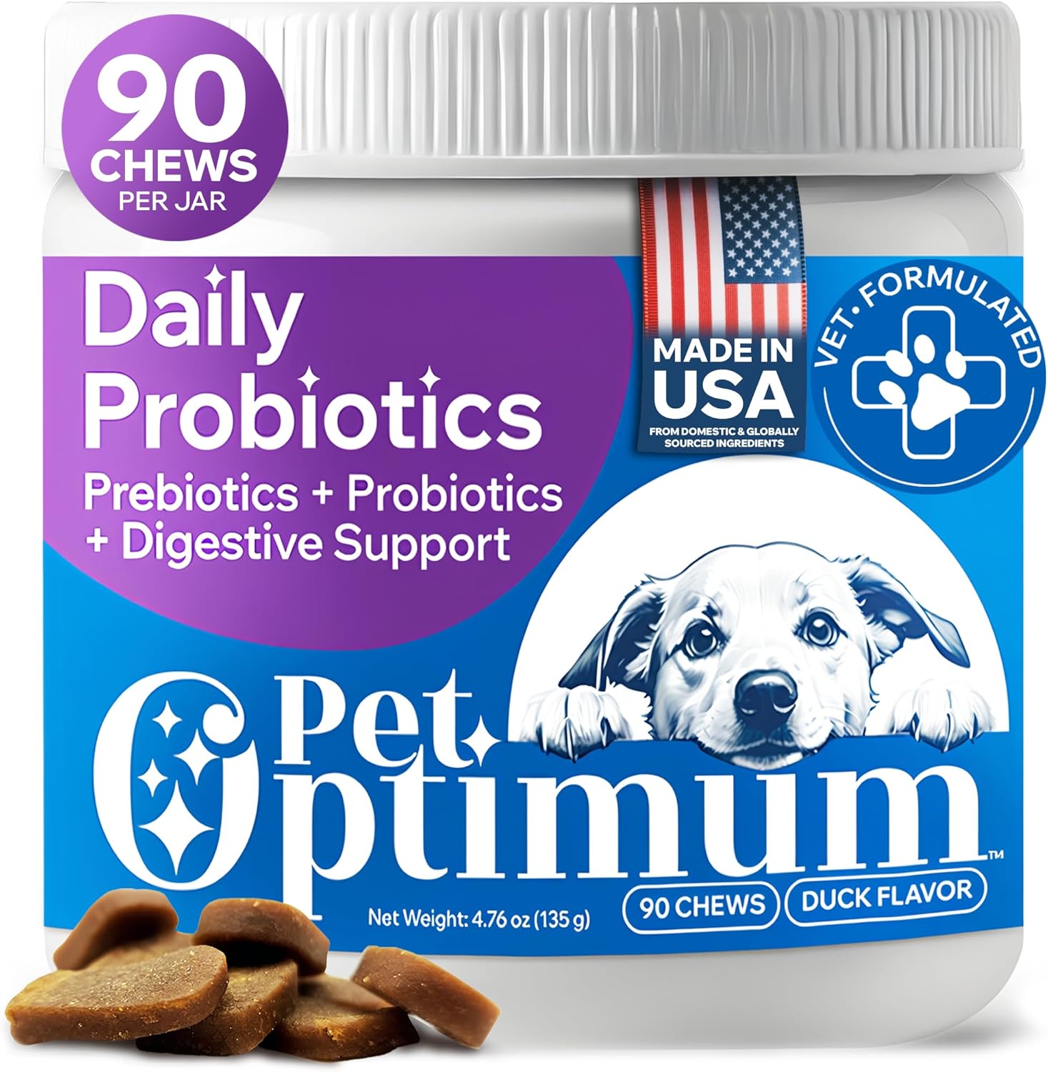 Dog Probiotics for Yeast and Itchy Skin by PETOPTIMUM