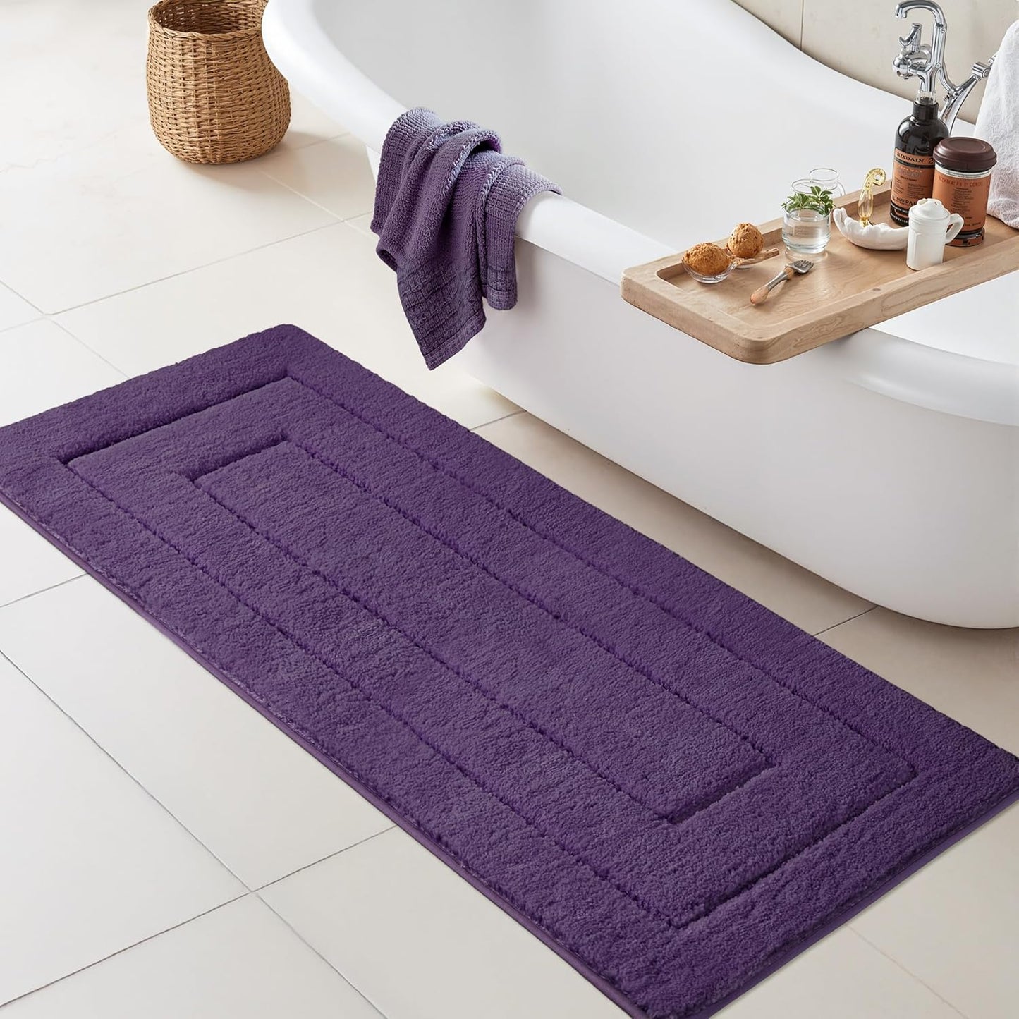 Ultra Absorbent Non-Slip Bathroom Rug Mat for Home Use