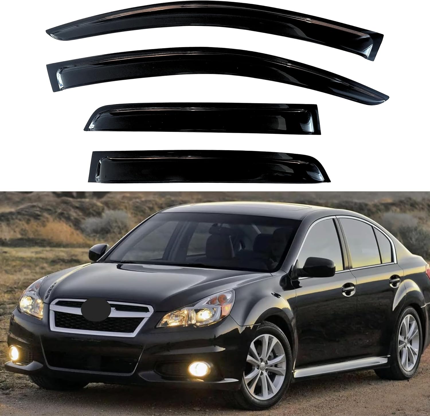 KPY Window Visor Rain Guard for Subaru Legacy 2010-2014