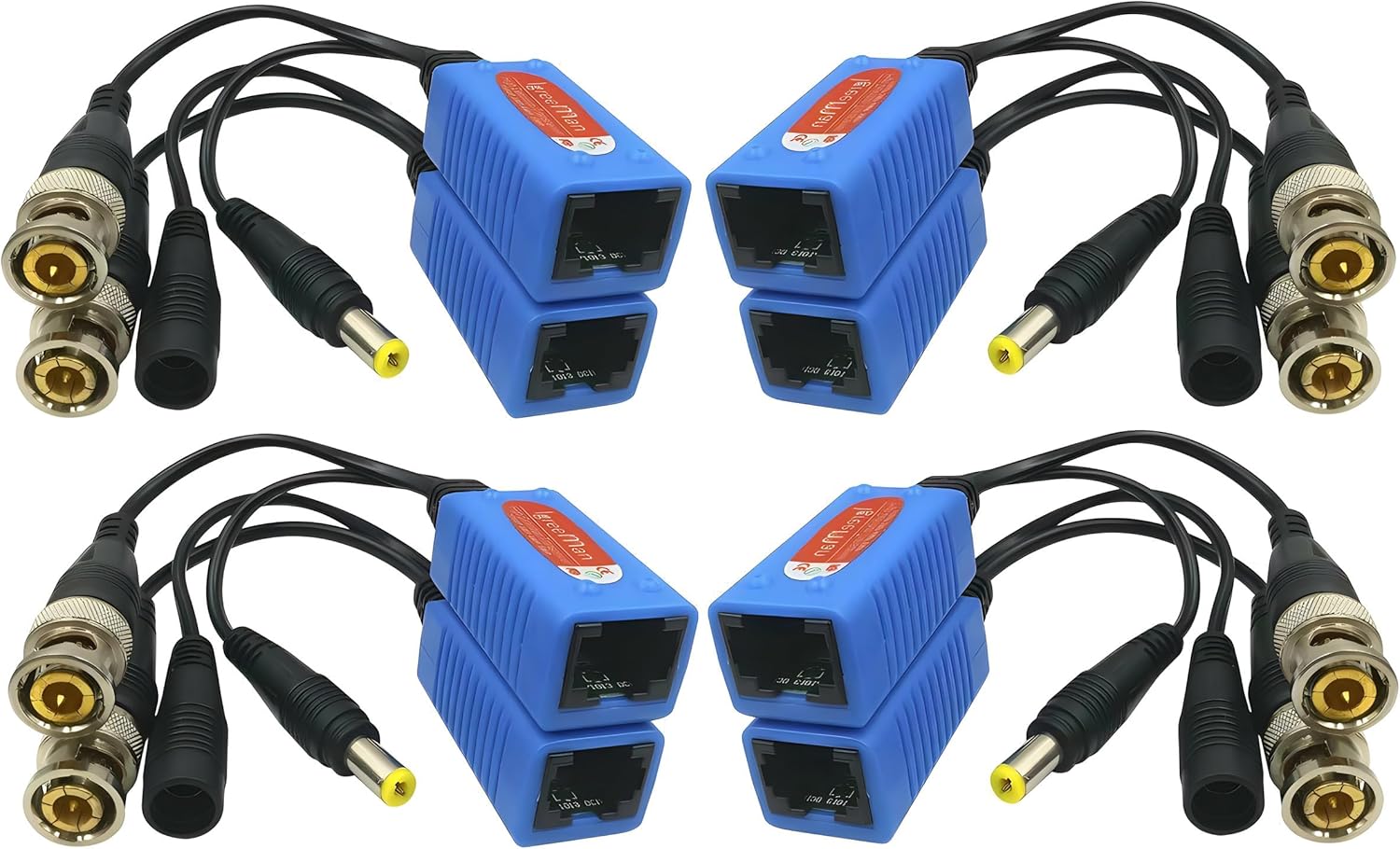Igreeman 4 Pair Passive Video Balun for 1080P-8MP Cameras