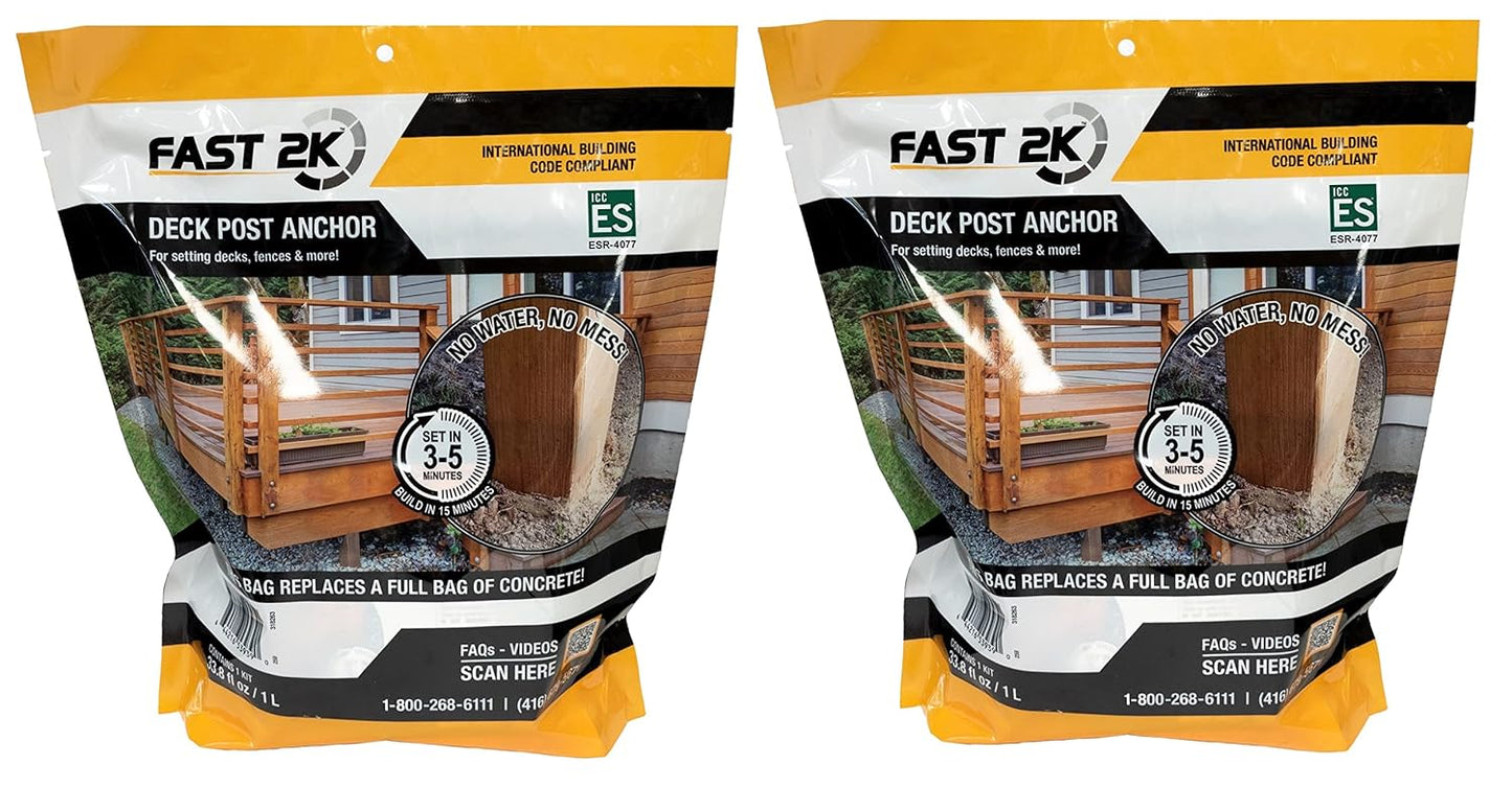 Fast 2K Deck Post Mix - Lightweight Concrete Alternative Solution