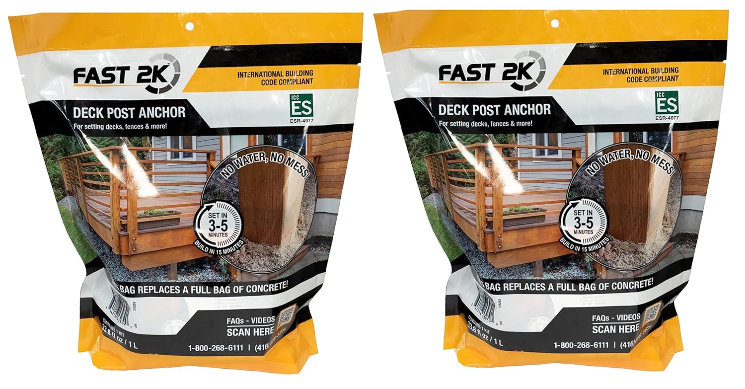 Fast 2K Deck Post Mix - Lightweight Concrete Alternative Solution