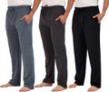Men's Pajama Pants 3 Pack - Knit Cotton Flannel Plaid