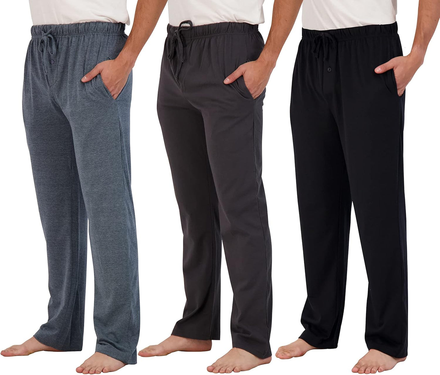 Real Essentials Men's Pajama Pants: Comfortable Lounge Bottoms