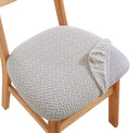 Jacquard Dining Chair Seat Covers Set of 6 - Stretch Waterproof