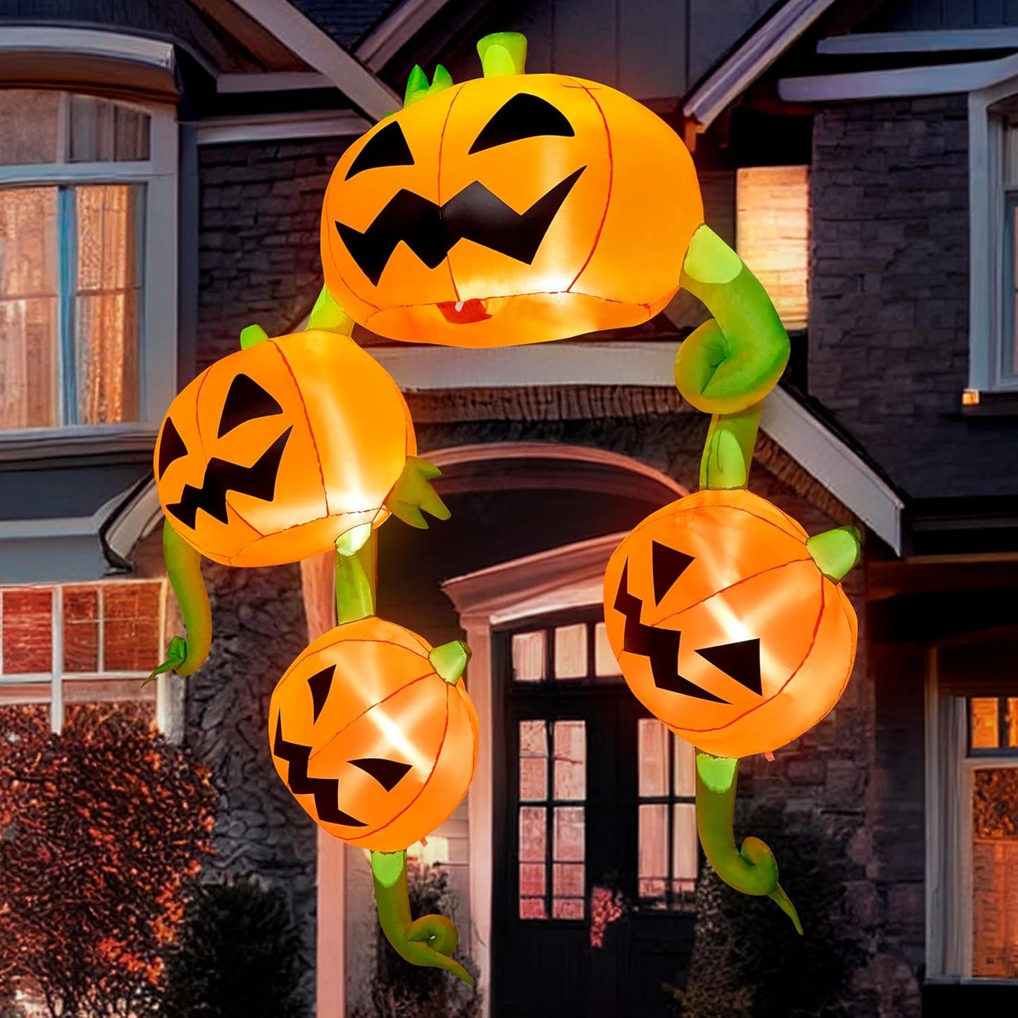10 FT Tall Halloween Inflatable Pumpkins for Spooky Decor
