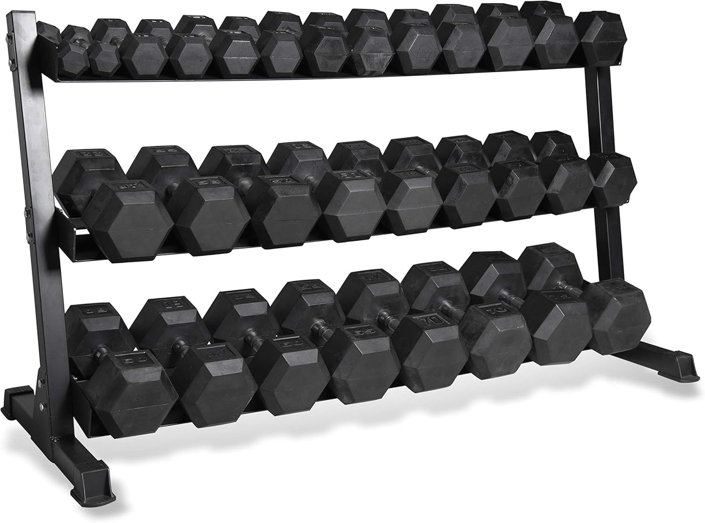 CAP Barbell Dumbbell Set with Rack for Versatile Workouts