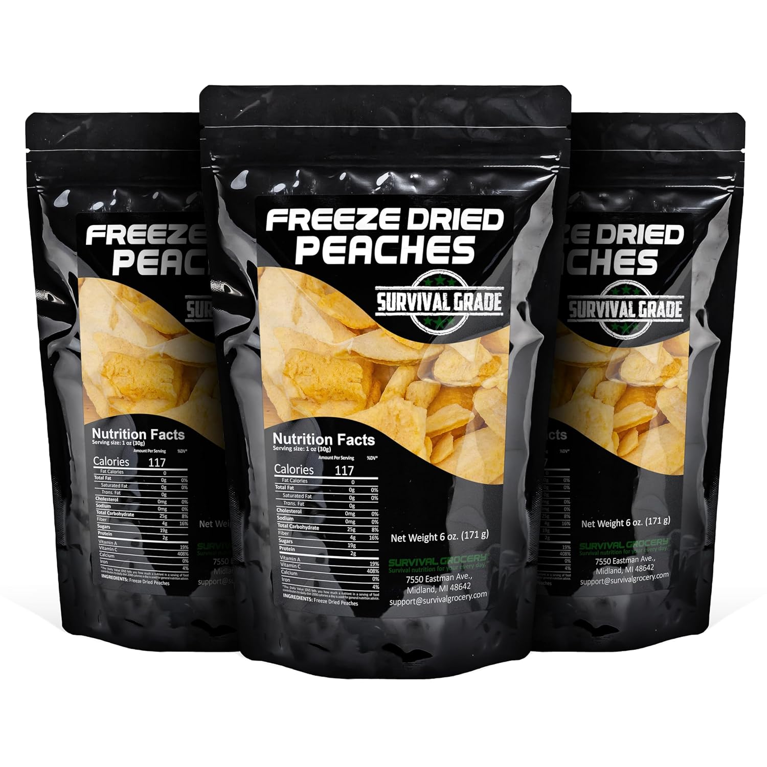 Survival Grocery Freeze Dried Peaches for Healthy Snacking