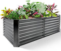 Galvanized Raised Garden Bed Kit 842 ft Large 24in Deep Planter Grey